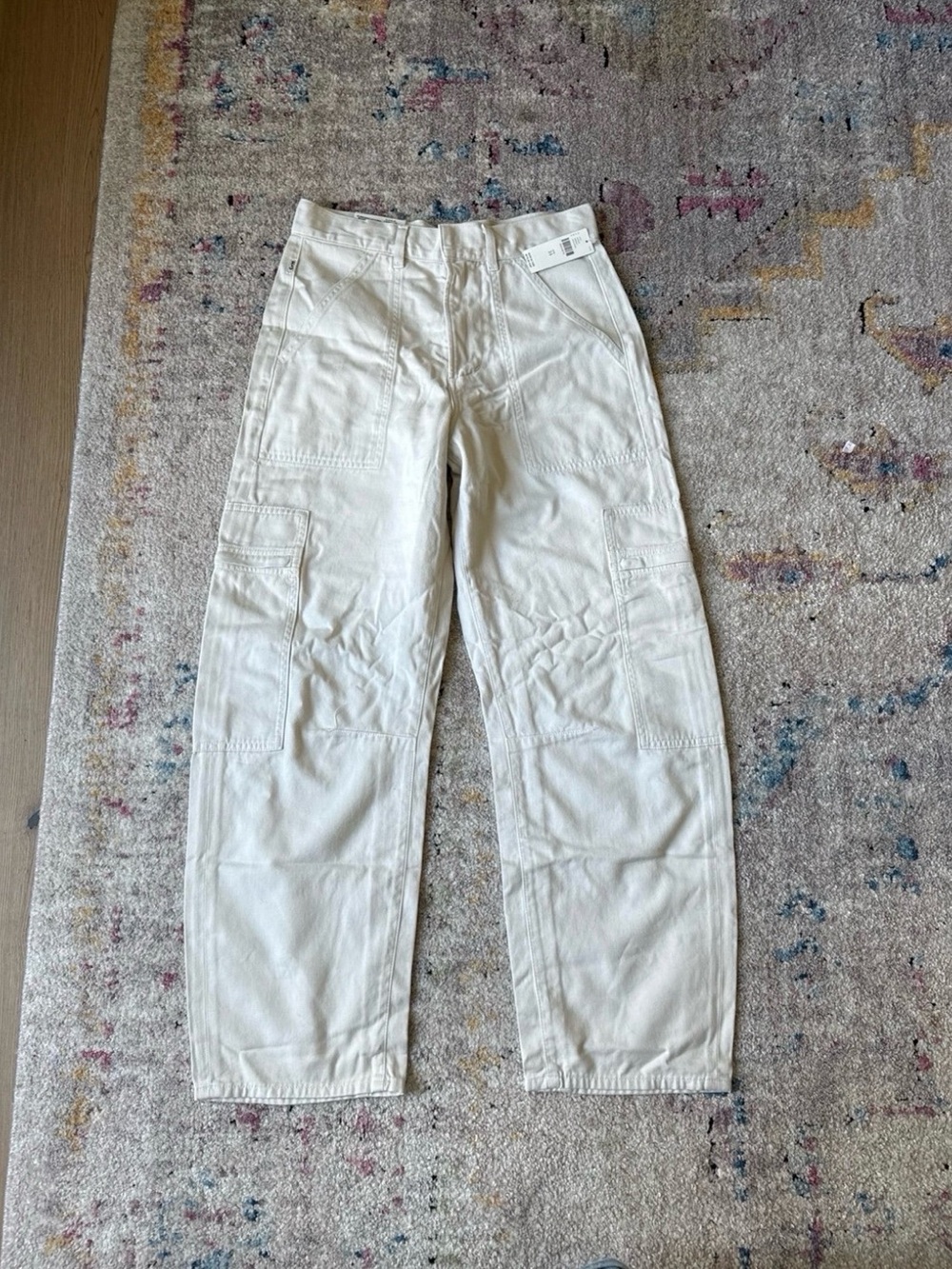 Citizen’s of Humanity Marcelle Off-White Utility Cargo Wide Leg Pants